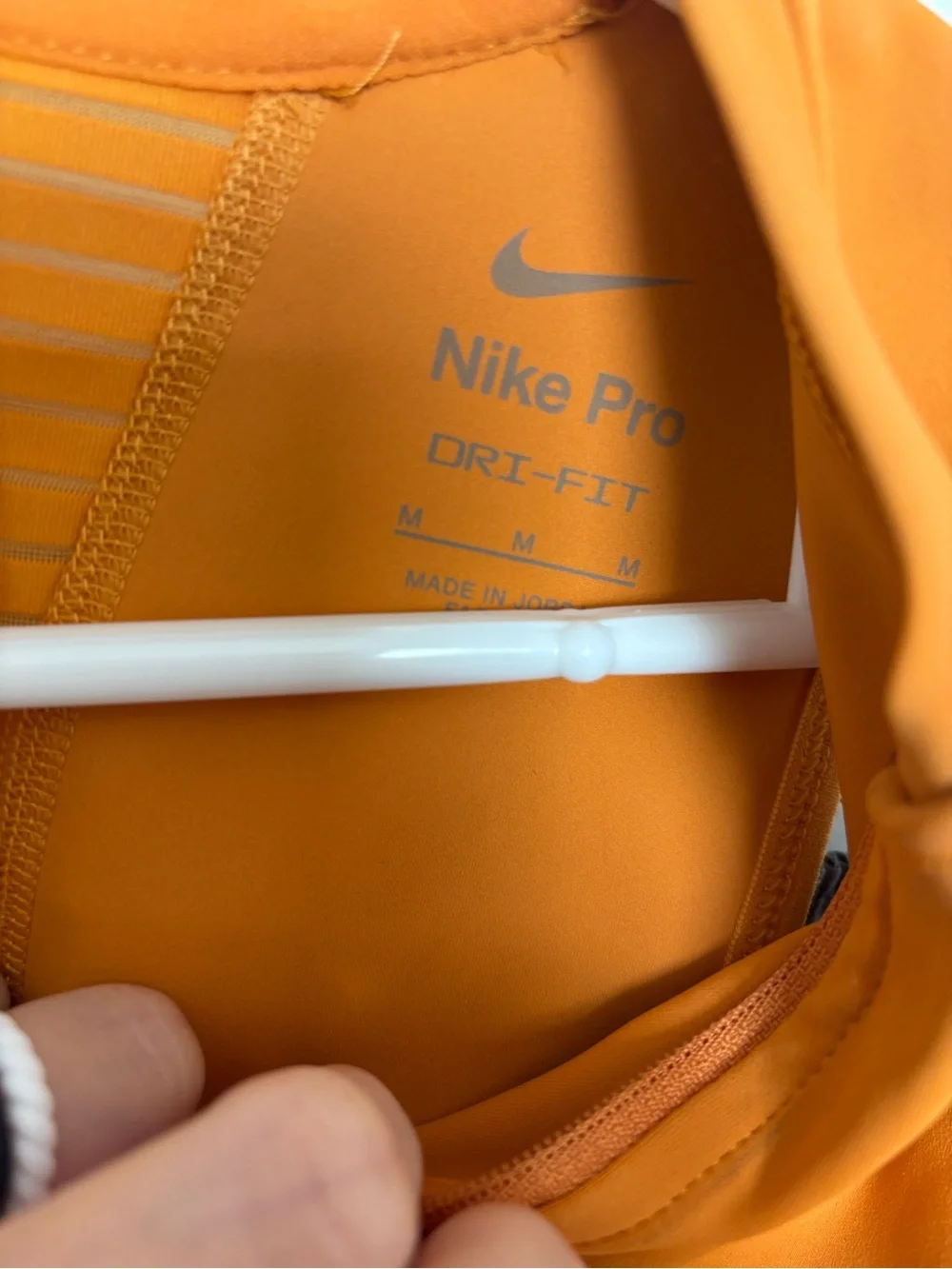 Nike Orange Cropped Athletic Tank with Gray Nike Running Shorts